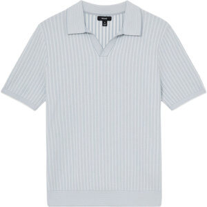 REISS LANCASTER Open Collar Textured Polo Shirt